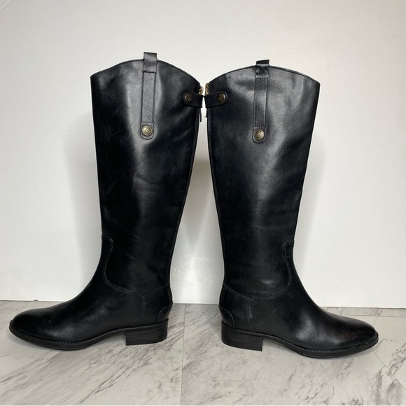 Sam Edelman Penny Black Leather Riding Boot 6M - Picture 8 of 16